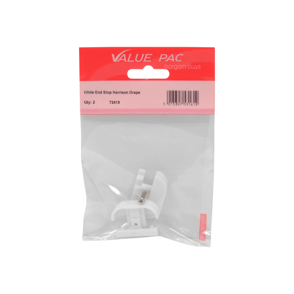 Centurion - White End Stop Harrison Drape 2pk