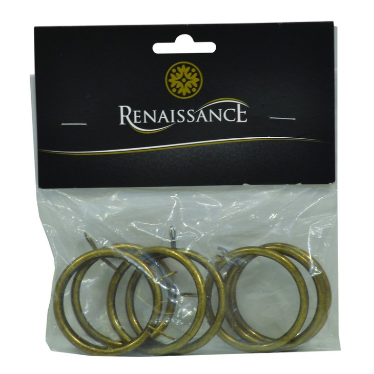 Centurion - Metal Curtain Rings, 25/28mm, Antique Brass