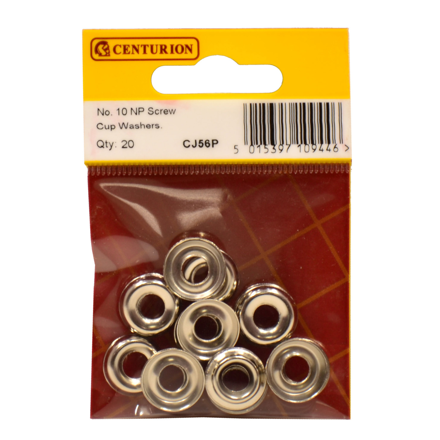 Centurion No 10 NP Screw Cup Washers (Pack of 20) CJ56P