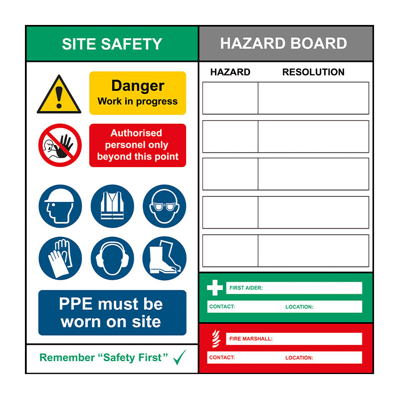 Centurion Construction Sign Site Safety Hazard Board ACP (750 x 750mm)