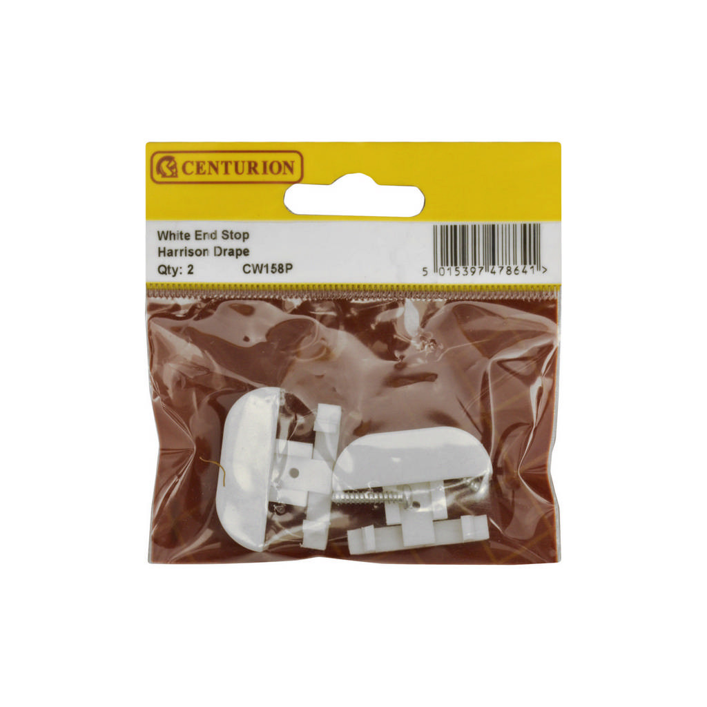 Centurion Harrison Drape Curtain End Stop, White