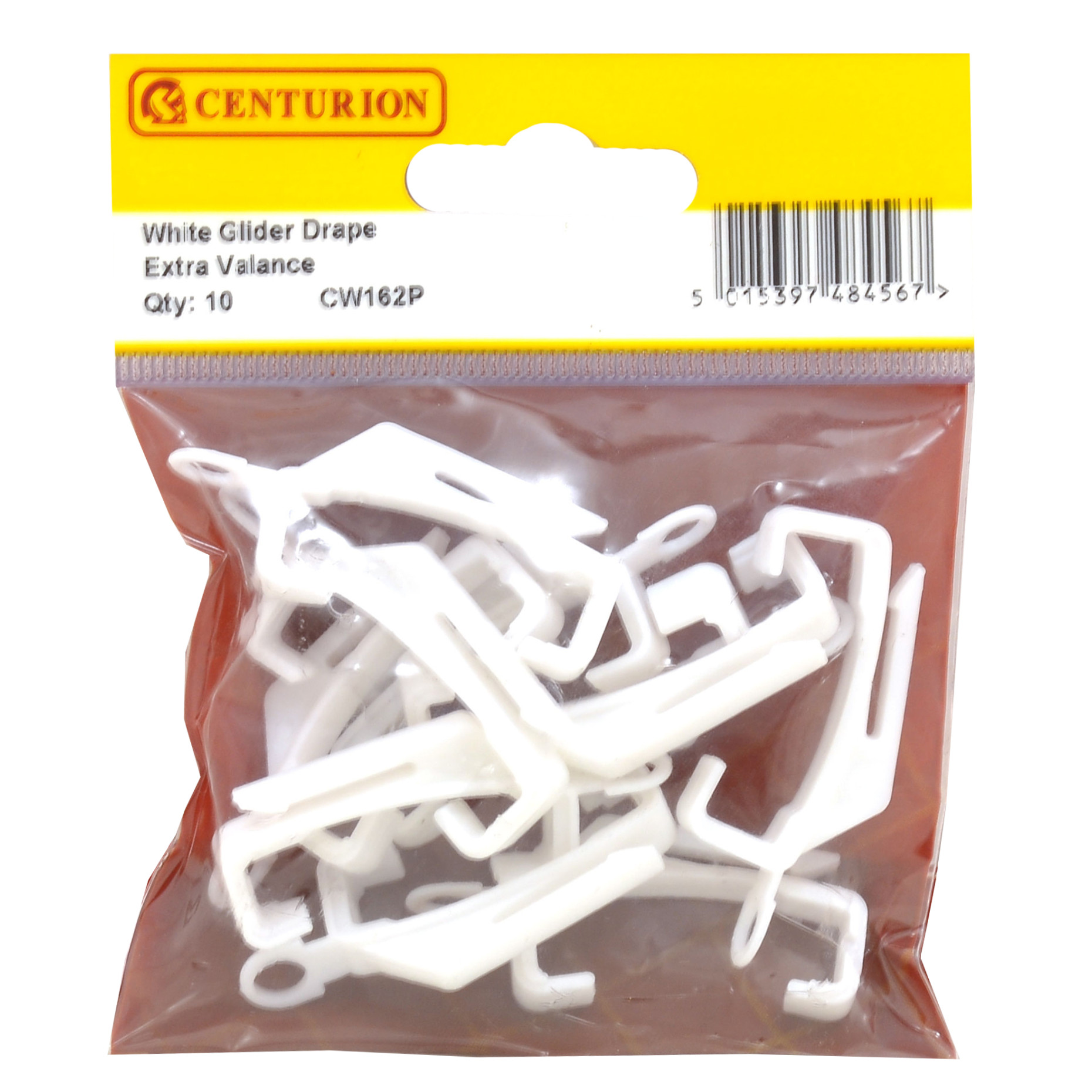 Centurion Harrison Drape Extra Valance Curtain Gliders, White, CW162P