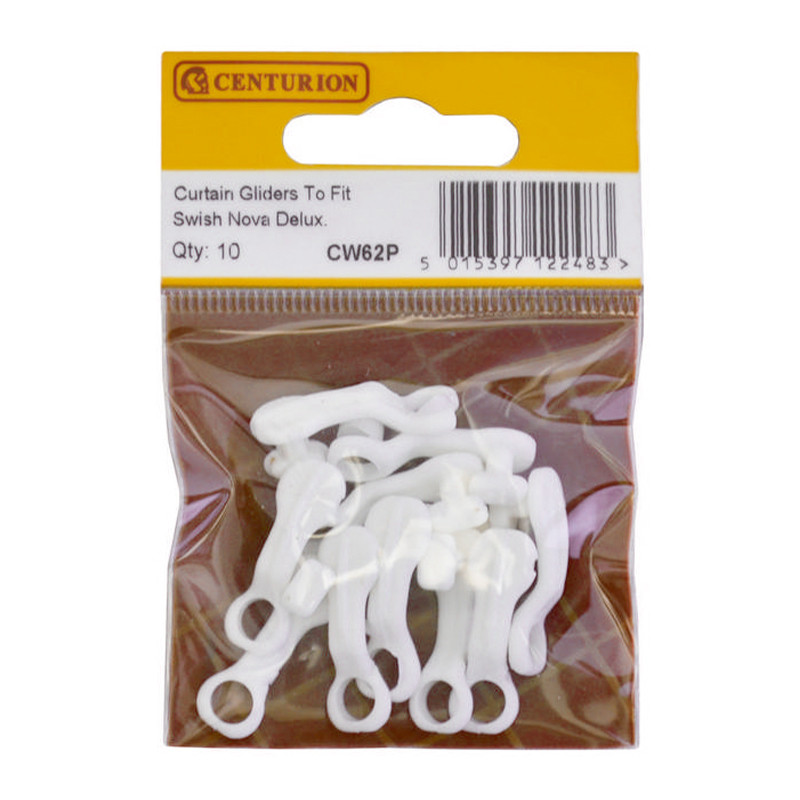 Centurion Swish Nova De lux Curtain Gliders, White, CW62P