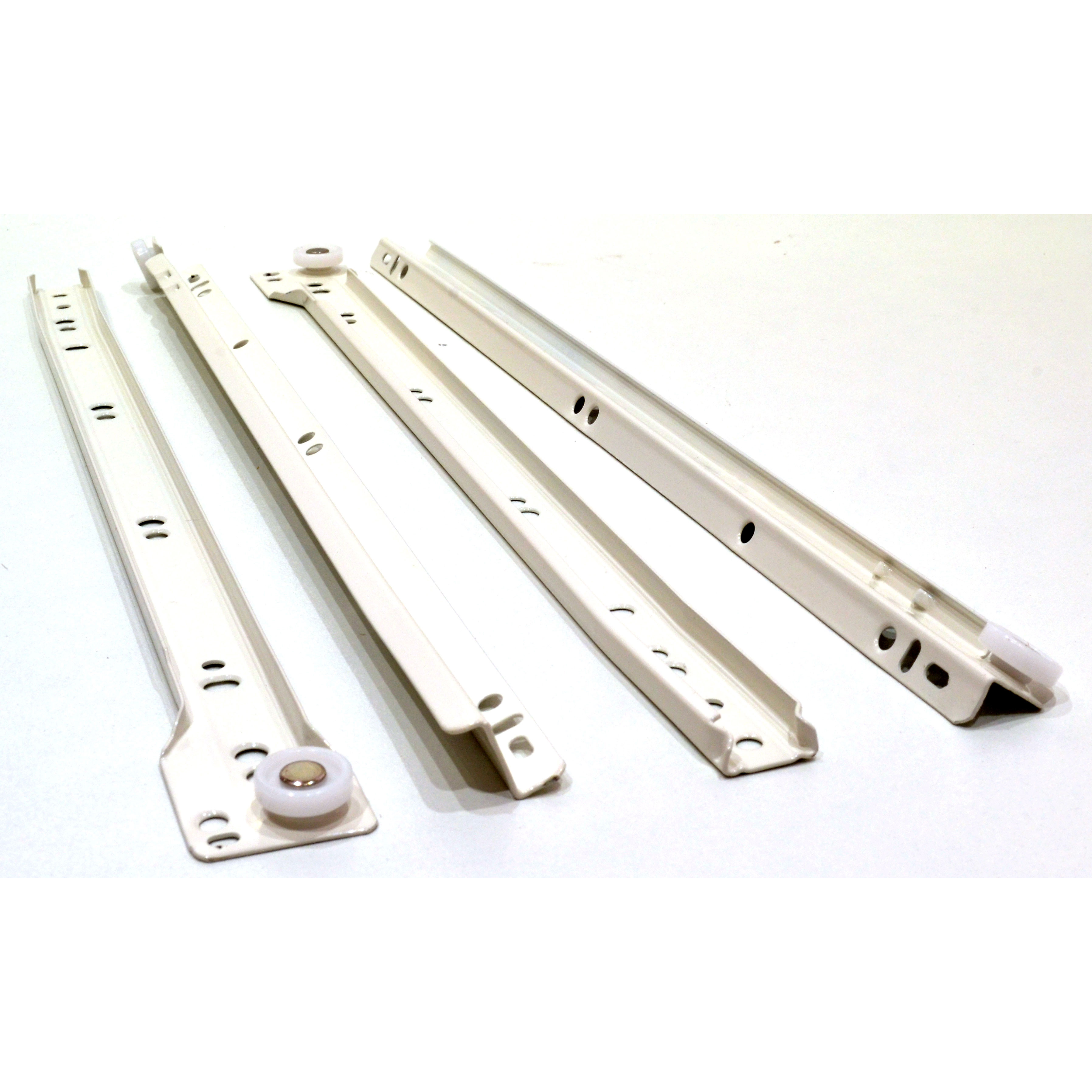 Centurion 400mm White Bottom Fix Steel Drawer Runner, FC29P