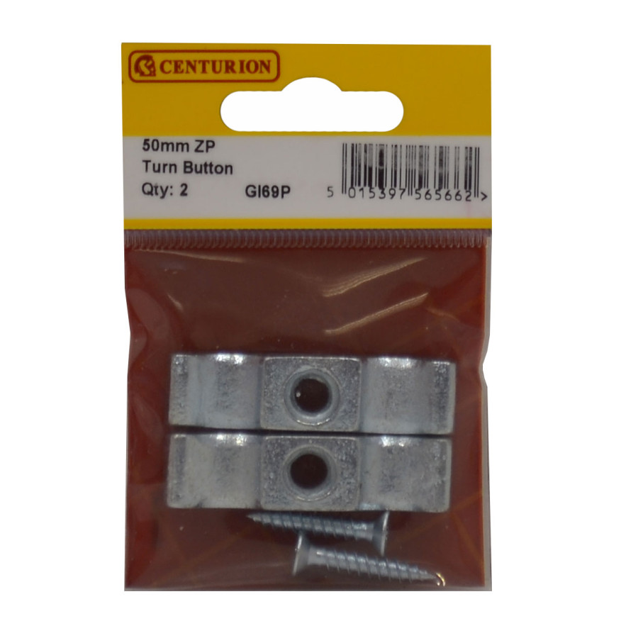 Centurion - Steel Turn Buttons, Zinc Plated, 50mm GI69P