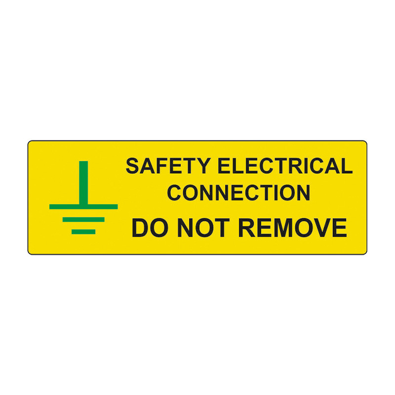 Centurion 'Safety Electrical Connection Do Not Remove' Labels, Self