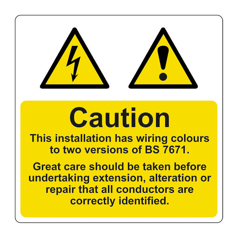 Isolated Cable Sign Centurion - 'Caution Mixed Cable Notice' Labels, Self-Adhesive Vinyl ...