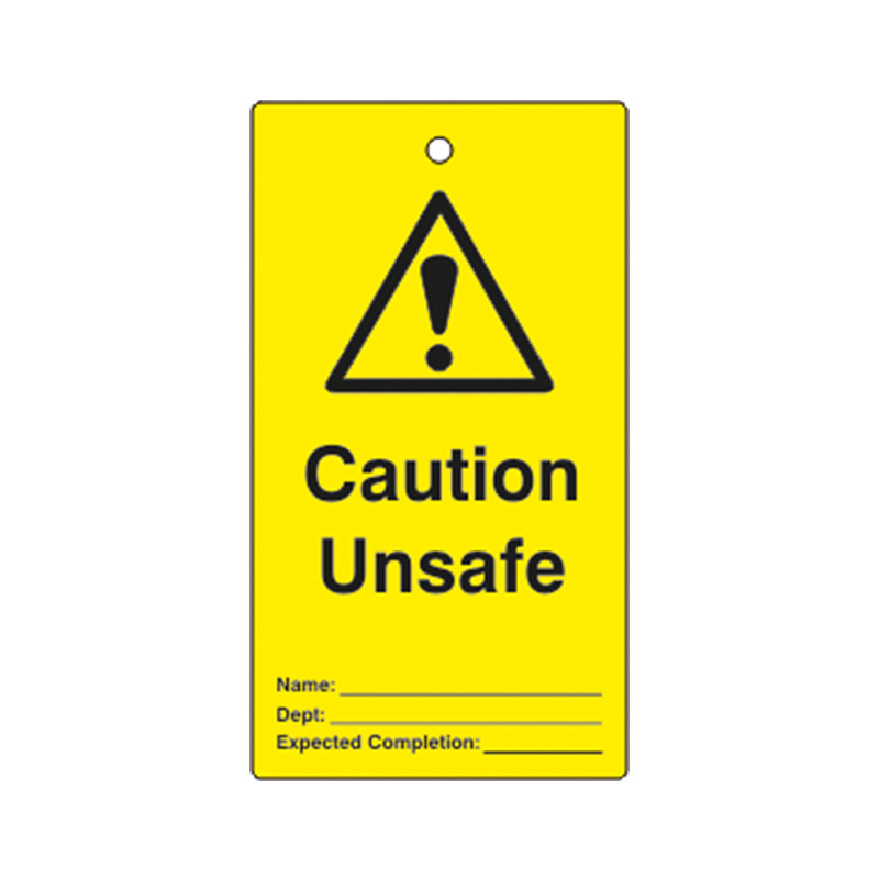 Centurion - 'Caution Unsafe' Lockout Tag (Single Sided, 10 Pack)