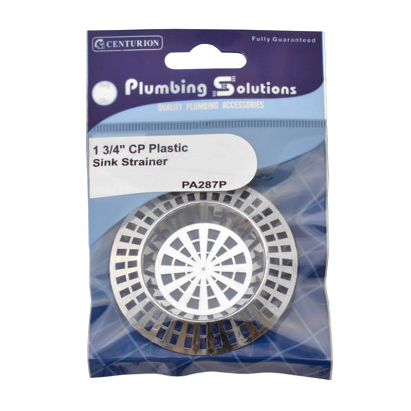 Centurion Chrome Plated Plastic Sink Strainer, 1 3/4"
