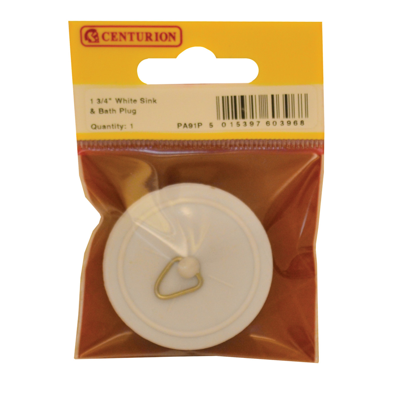 Centurion Plastic Bath Plugs, 1 3/4", White