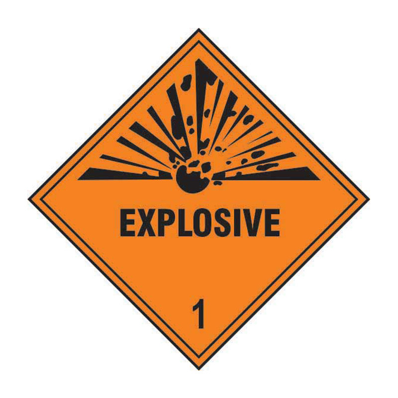 Label Exploxive Centurion - 'Explosive 1' Labels, Laminated Polypropylene, (100mm x ...