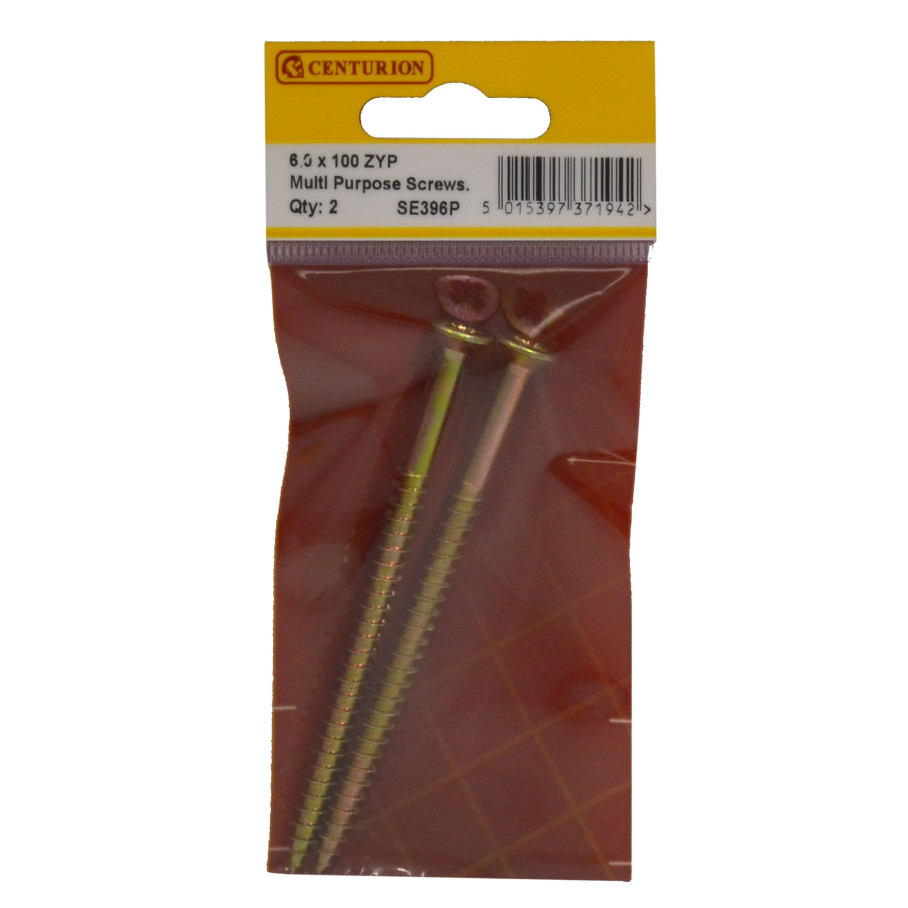 100 Pcs Yellow Zinc Wood Screws - Pozi Countersunk, Multi-Purpose For Chipboard & DIY 2 thumbnail image