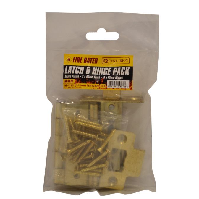 Centurion Latch & Hinge Packs EB CE Fire Rated 4PK