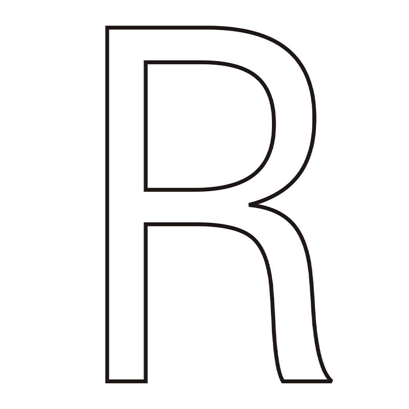 Centurion - 50mm White Vinyl, Character 'R' (Pack of 10)