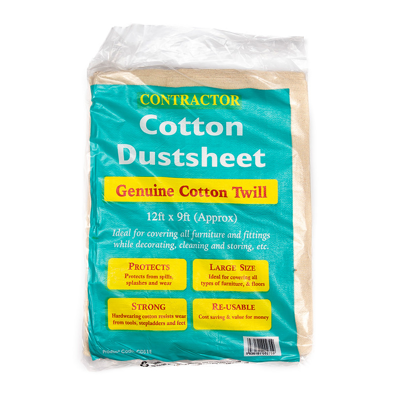Centurion Cotton Twill Dust Sheet, 12' x 9'/ 3.6m x 2.7m