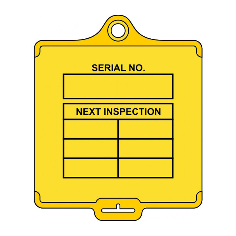 Centurion - 'AssetTag Flex Inspection' Tag (Style B), Medium, Yellow ...