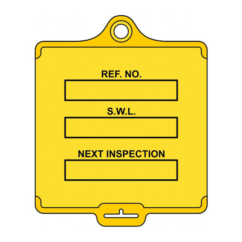 Centurion - 'AssetTag Flex Safe Working Load' Tag, Medium, Yellow (Pack ...