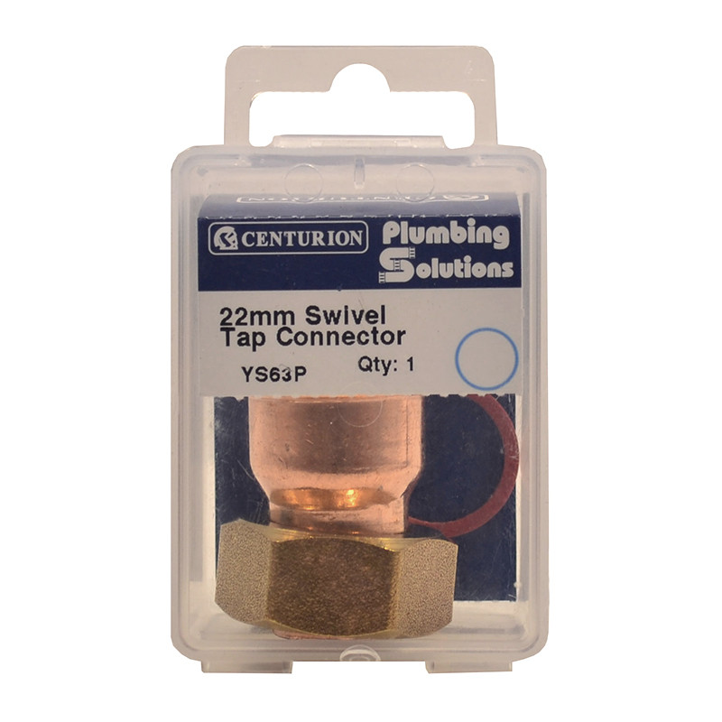 Centurion Copper Straight Tap Connector Solder Ring, 15mm x 3/4"